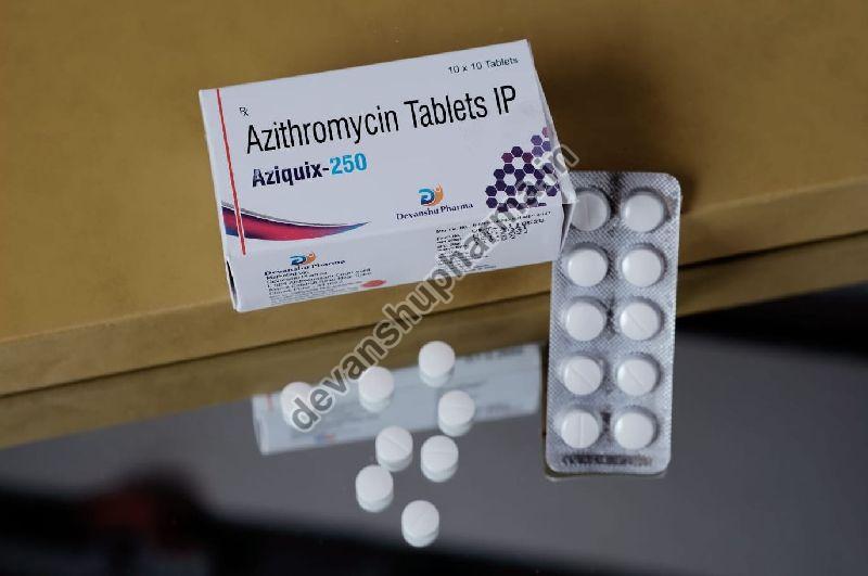 Aziquix 250mg Tablets, Composition : Azithromycin