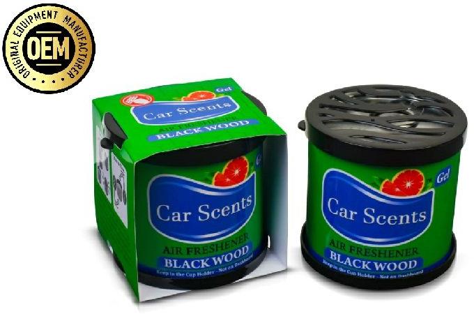 Private label black wood car freshener gel