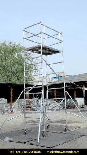 Mtandt Aluminium Polished Mlift Ladder Working Platform, for Industrial, Load Capacity : 300-400 Kg
