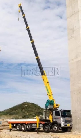Mtandt Hydraulic Straight Boom Crane, for Construction, Weight Capacity : 20-25 ton