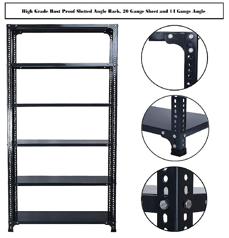 God Rise Mild Steel Slotted Angle Iron Racks, Size 15x36x71 at Rs 92