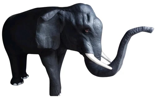 FRP Elephant Statue, Color : Black