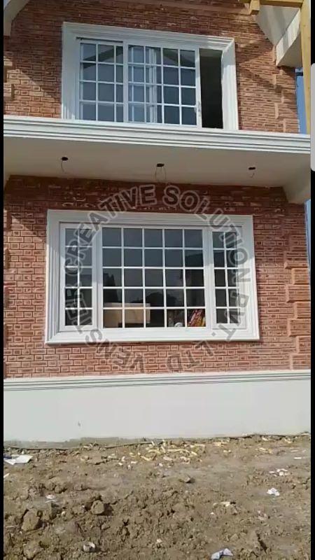 Casment Rectangular High Quality UPVC Casement Window, Color : White