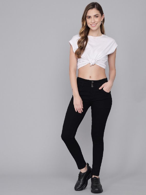 Purvi Wear Plain Silky girl fashion jeans, Style : Fashionable