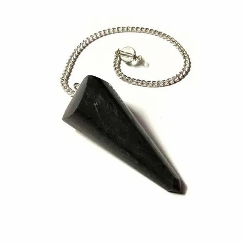 Black Tourmaline Stone Cone Pendulum