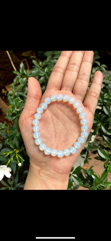 Polished Opalite Gemstone Bracelet, Style : Fashionable