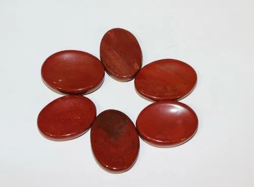 Oval Red Jasper Worry Stones, Size : 5-7 Inch