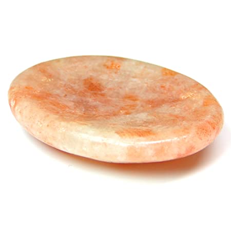 Polished Sunstone Worry Stones, Size : 10-20mm