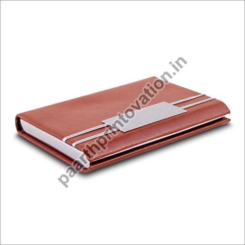 Brown Metal Business Card Holder, Packaging Type : Paper Box