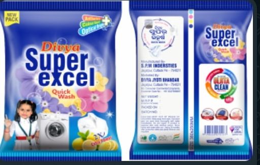 Super Excel Detergent Powder, for Cloth Washing, Color : Blue, White