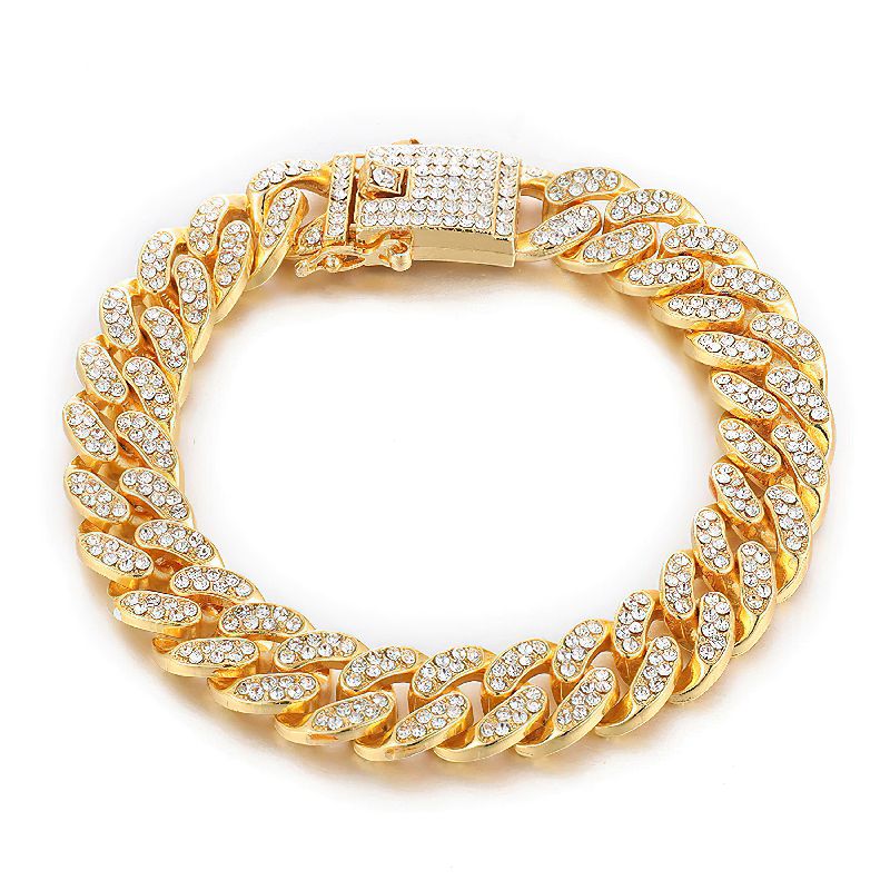 Gold Plated American Diamond Studded Bracelet, Gender : Unisex, Feature ...