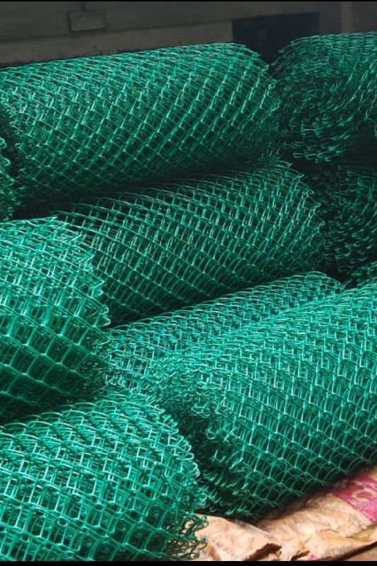 PVC chain link mesh, Color : Green - Shaurya Steel Wire, Raipur ...