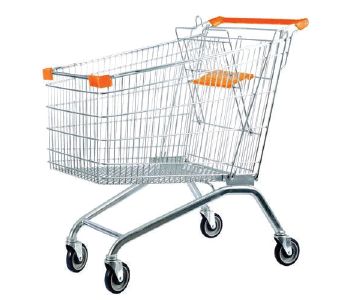 Polished Metal Shopping Cart Trolley, Style : Handy
