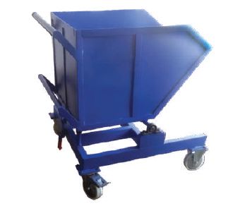Metal Manual Tilting Bucket Trolley, for Material Handling, Moving Goods, Loading Capacity : 500kgs-1000kgs