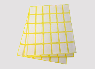 Paper Plain Yellow Self Adhesive Labels, Packaging Type : Roll