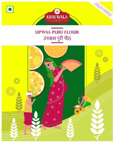 200gm Khauwala Upwas Puri Flour, for Cooking, Packaging Type : Packets