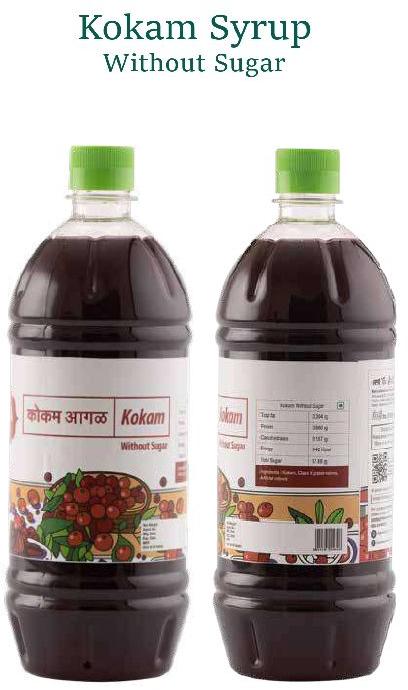 Khauwala Sugar Free Kokam Syrup, Packaging Size : 500ml