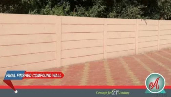 Plain RCC Prefab Final Finished Compound Wall, Color : Orange