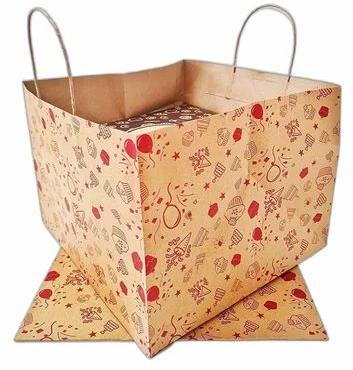 Paper Printed Cake Bags, Style : Handled
