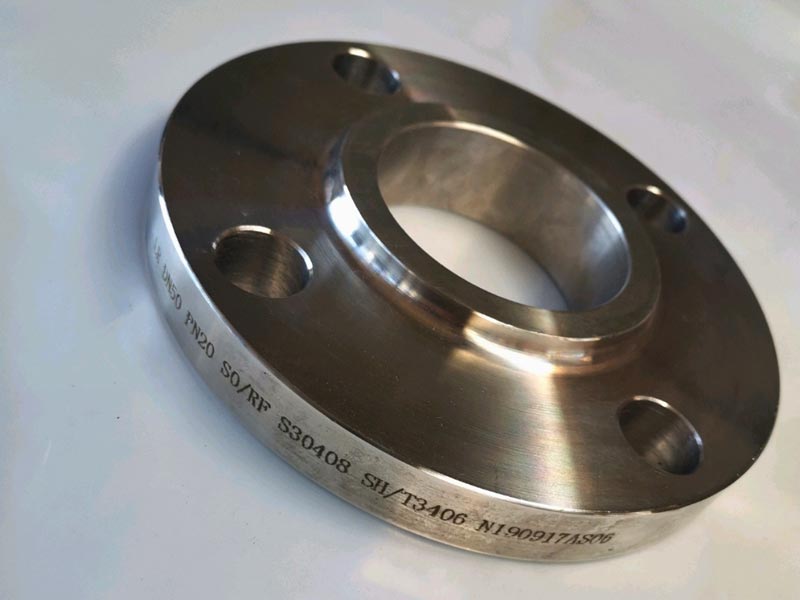 Round 200mm Stainless Steel Slip On Flange, Color : Silver