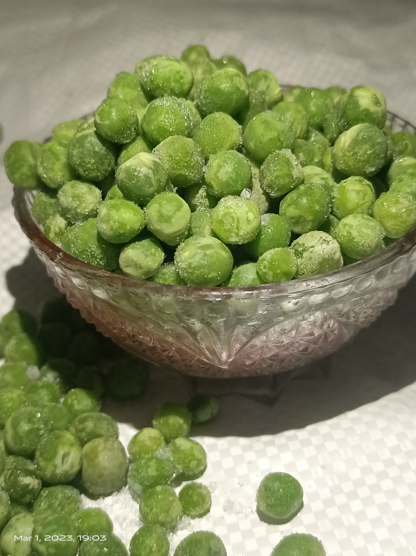 Organic Frozen Green Peas, for Cooking, Packaging Type Plastic
