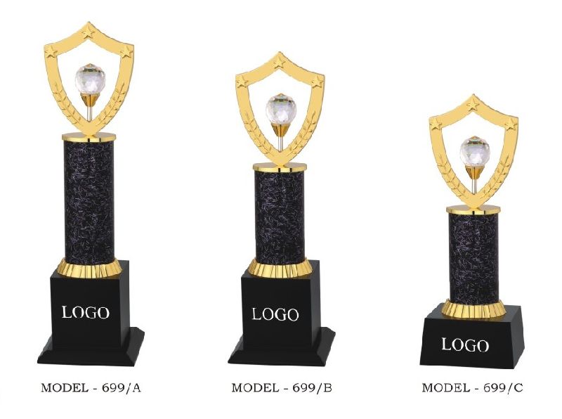 Crystal Metal Trophy 699, for Winning Award, Corporate Gifting, Feature : Attractive Designs, Finely Finished