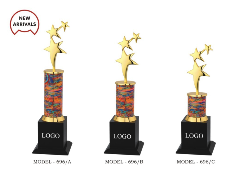 White Metal Piru Pooja Shiny Finish Star Trophy 696, for Award Ceremony, Corporate Gifting, Feature : Attractive Designs