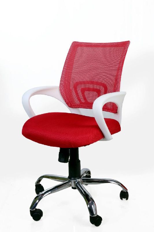 Polished Plain Metal Red Mesh Chair, Style : Modern