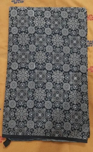 Black Ajrakh Printed Cotton Fabric