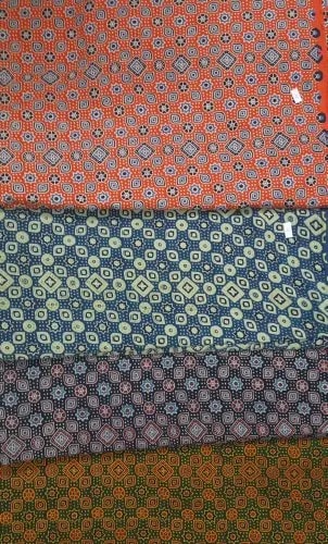 Fancy Ajrakh Printed Cotton Fabric, for Textile Industry, Color : Multi Color