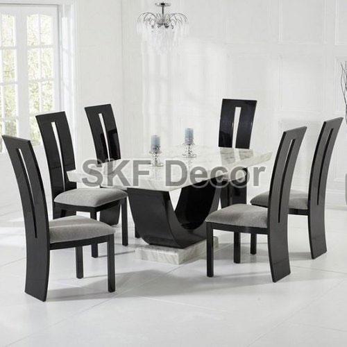 6 Seater Wooden Dining Table Set, Shape : Rectangular