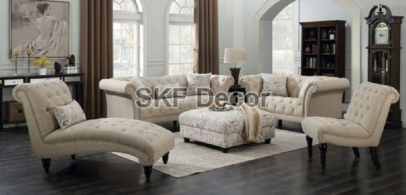 Luxury Chester Sofa Set with Lounger Chair