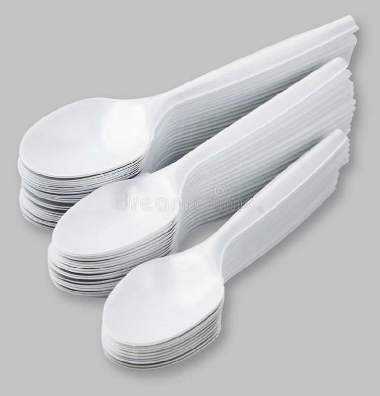 Natural plastic Polished Disposable Spoon, for Home, Event, Party, Restaurant, Packaging Type : Packet