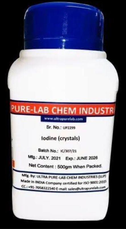 Iodine Crystals, Packaging Size : 500 gm