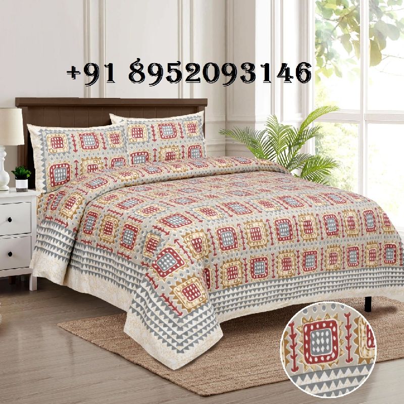 Double Bed Printed Bedsheet Cotton 100x108