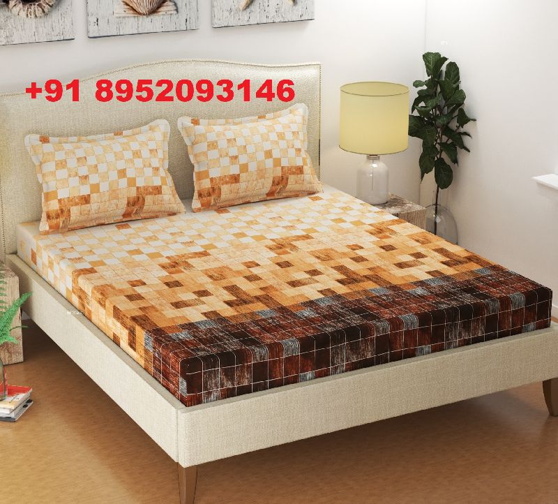 90x100 Double Glace Cotton Bedsheet