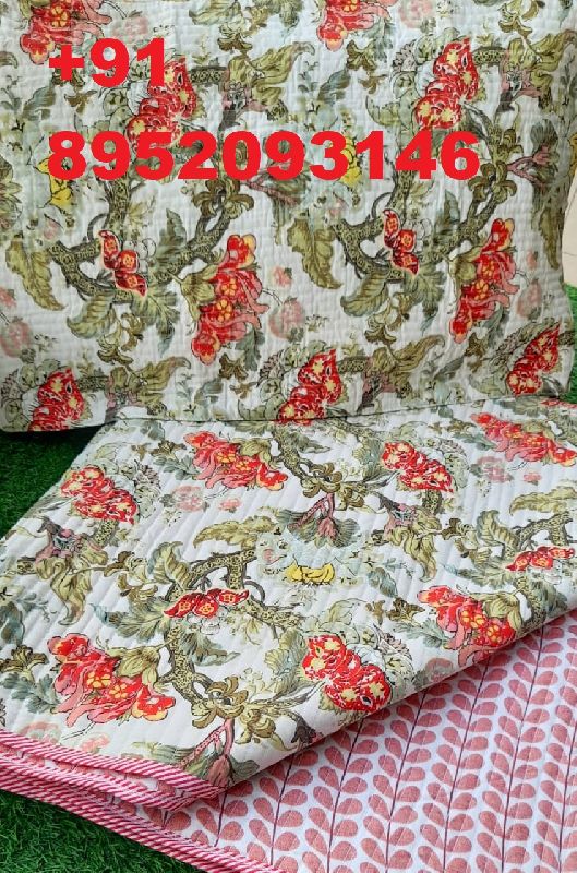 Double Bed Printed Bedspread King Size