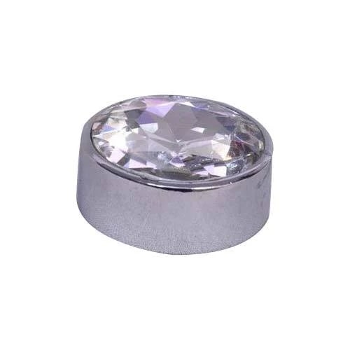 Shiney Round Polished Stainless Steel Diamond Cabinet Knobs, Color : Silver
