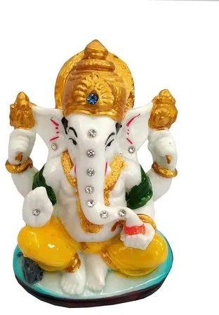 4 Feet Marble Ganesha Statue, Packaging Type : Thermocol Box
