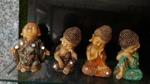 Monk Buddha Set of 4, for Home Decor, Style : Classy