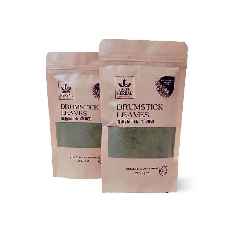 100g SHREE Drumstick Leaves Herbal Supplement, Packaging Size : 100gm