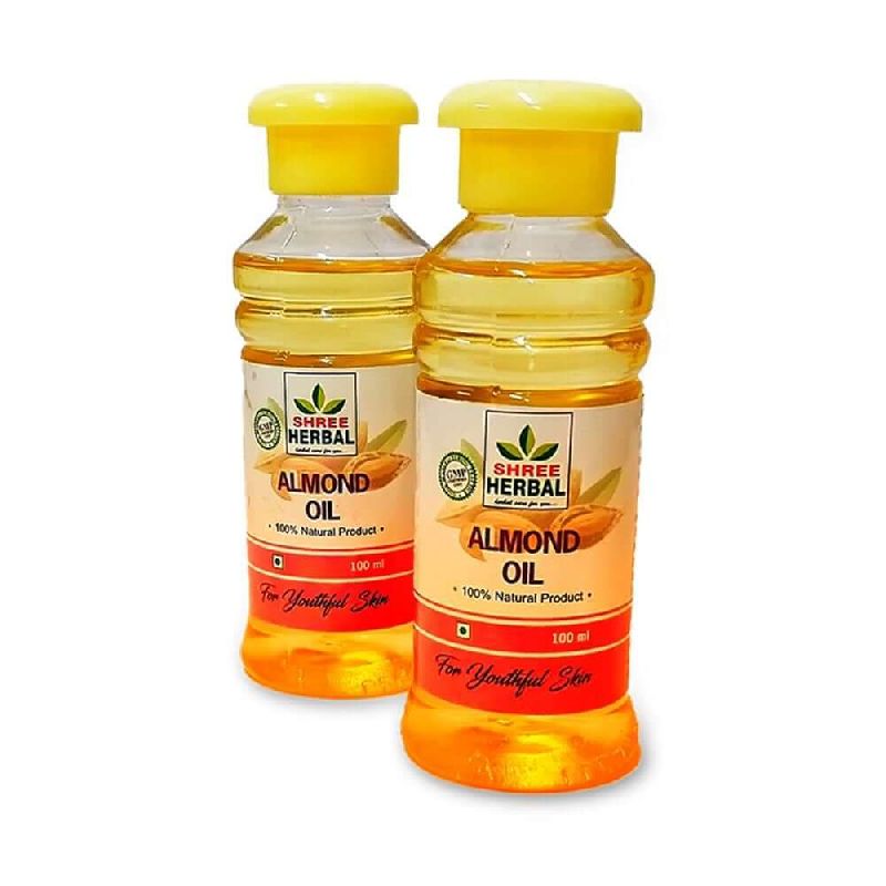 100ml SHREE Almond Oil, for Body Care, Form : Liquid