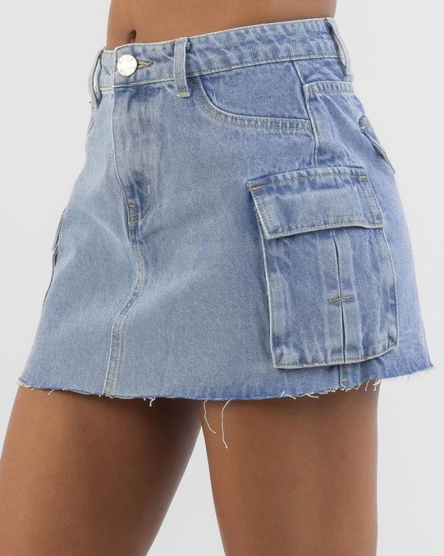 Women Denim Mini Skirt, Pattern : Plain, Occasion : Casual Wear - Adhwa ...