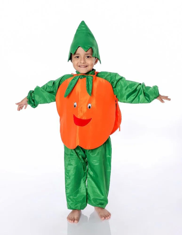 Kids Orange Jumpsuit Costume with Cap at Rs 400 / Piece in Delhi | All ...