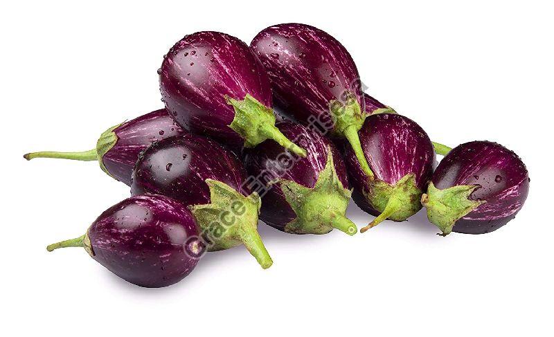 Organic Fresh Brinjal, for Cooking, Shape : Round