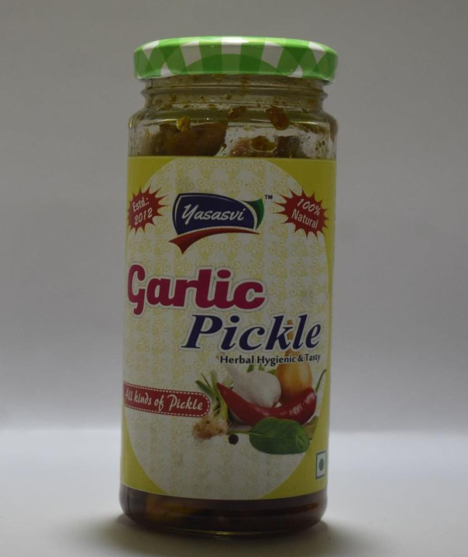 Garlic Pickle TasteTangy, Mildly, Spicy, Sour & Salty Yasasvi