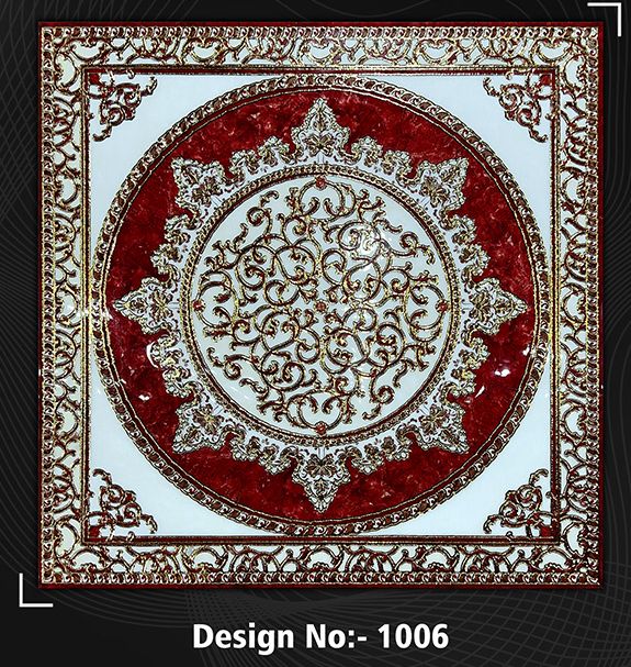 1006 Decorative Rangoli Ceramic Floor Tiles, for Flooring, Size 600 X