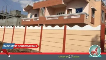 Prefab Build Cement Warehouse Compound Wall