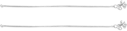 Marusthali Polished Silver Chain Anklets, Size : Standard