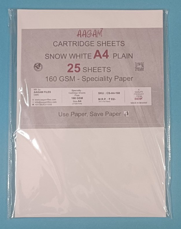 AAGAM A4 Cartridge Sheets, Color White Kund Kund Enterprises, Delhi